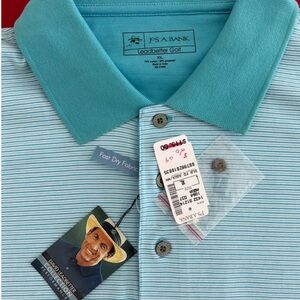 ⚡️⚡️Jos. A. Bank’s Aqua Striped Men’s Performance Polo “NEW”⚡️⚡️